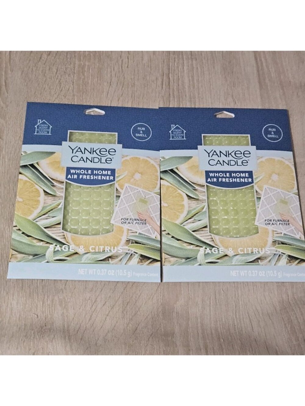 2 Yankee Candle Sage & Citrus Scented House Furnace A/C Filter Air Freshener
